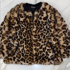 Leopard fur coat